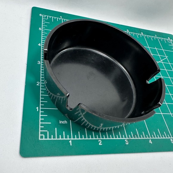 Vintage USA Advertising Ashtray- The 1st National‎ Bank in Madison black plastic - Picture 4 of 6